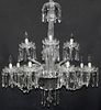 WATERFORD CRYSTAL 12 LIGHT CHANDELIER