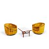 MILO BAUGHMAN Pair of chairs, side table
