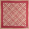 Red and white Railroad Crossing quilt, late 19th c., 81'' x 81''.