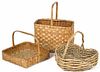 Three assorted baskets.