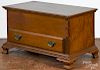 Miniature walnut blanket chest, by Marshall Brinton, West Chester, Pennsylvania, 7 1/2'' h.
