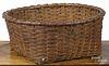 Split oak basket, 19th c., 7'' h., 16 1/2'' w.