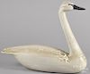 Painted swan decoy, 23 1/2'' h., 29 1/2'' w.