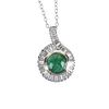 GIA Emerald, Diamond and 18K Pendant