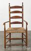 New Jersey or New York four-slat ladderback armchair, 18th c.