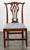 Chippendale mahogany dining chair, ca. 1780.