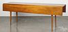 Pine harvest table, early 20th c., 30 1/2'' h., 18 1/2'' w., 84'' d.