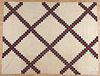 Double Irish chain quilt, 19th c., 101'' x 78''.