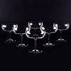 Group of Six Glass Champagne Coupes