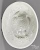 Pearlware eagle and stars food mold, 3 1/2'' h., 8'' w., 6 1/4'' d.