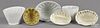 Six assorted food molds, to include corn, a pinwheel, etc., largest - 4 1/2'' h., 7 3/4'' w.