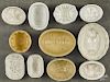 Eleven assorted food molds, to include an urn, Centennial, beehive, etc., largest - 2'' h., 5 1/4'' w.