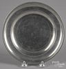 Hartford, Connecticut pewter plate, ca. 1840, bearing the touch of Thomas Boardman, 7 3/4'' dia.