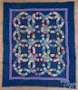 Wedding ring quilt, early 20th c., 78'' x 95''.