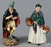 Two Royal Doulton figurines, The Orange Lady and The Pied Piper, 8 1/4'' h. and 9'' h.