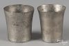 Meriden, Connecticut pewter beaker, ca. 1825, bearing the touch of Ashbil Griswold