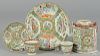 Five pieces of Chinese export rose medallion porcelain, 19th c., to include a teapot, 5 7/8'' h.