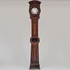 French Provincial Carved Walnut Longcase Clock