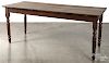 Pine and oak harvest table, ca. 1900, 30'' h., 72'' w., 30'' d.