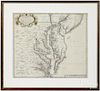 John Senex, A New Map of Virginia and Maryland, image - 19'' x 21 3/4''.