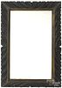 Carved pine frame with a mirror insert, ca. 1900, 29 1/2'' x 20''.
