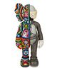 Rick Wolfryd (b. 1953), "After KAWS Dissected Man," 2022, Photopolymer resin and beads, 14.5" H x 6.25" W x 3.25" D