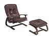 A Westnofa "Panter" bentwood lounge chair with ottoman