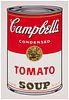 After Andy Warhol (1928-1987), "Campbell's Soup Can: Tomato," Screenprint in colors on paper, Image: 32" H x 19" W; Sheet: 35" H x 23" W