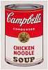 After Andy Warhol (1928-1987), "Campbell's Soup Can: Chicken Noodle," Screenprint in colors on paper, Image: 32" H x 19" W; Sheet: 35" H x