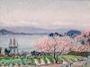 Hachiro Nakagawa (Japanese, 1877-1922)      Shoreline with Cherry Blossoms