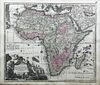Gorgeous example of Seutter's map of Africa