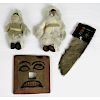 Alaskan Eskimo Dolls, Moose Hair Knife Sheath, and Painted Totem Pole Base Deaccessioned from a Private New York State Histor