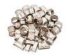 A group of silver napkin rings
