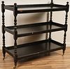 Black Lacquered 3 Tier Etagere Stand Tabke