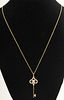 18K Tiffany & Co Diamond Key Necklace