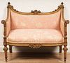 Louis XVI Style Upholstered Settee