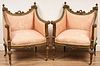 Pair Louis XVI Style Upholstered Begere's