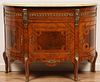 Louis XV Style Marble Top Inlaid Cabinet
