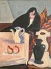 Robert Bereny, Woman, Rare Fauvist/Cubist, Oil on Canvas, 1920's, Signed