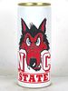 1976 Budweiser Beer NC State Mr. Wuf 16oz Beer Can T212-11