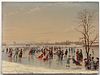 CONRAD WISE CHAPMAN (AMERICAN, 1842-1910) PARIS ICE SKATING GENRE SCENE
