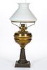 PERKINS & HOUSE SAFETY BRASS KEROSENE ARGAND STAND LAMP