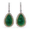 GIA Emerald Earrings 24.35 ct. w/diamonds