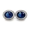 Sapphire Earrings 4.43 ct. w/diamonds