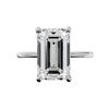 GIA Certified Platinum Ring with 4.00 Carat Emerald Cut Diamond