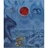 Marc Chagall, French/Russian (1887-1985) Color lithograph "Paris Sun"