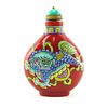 Antique Chinese Peking Glass and Enamel Snuff Bottle