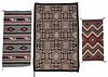 Two Navajo Transitional Rugs and a
