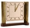 French Art Deco Table Clock by La