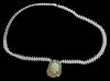 18kt. Opal, Diamond and Pearl Necklace
